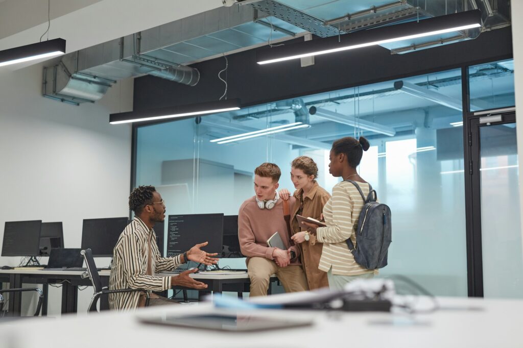 Group of Students Collaborating