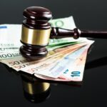 Gavel and euro money.