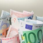 Rolled Euro currency